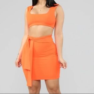 Fashion Nova Fiery Orange Tank Top